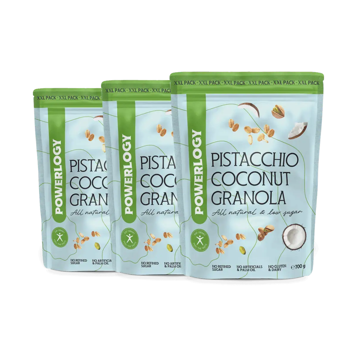 Powerlogy Pistacchio Coconut Granola 700 g 3 x