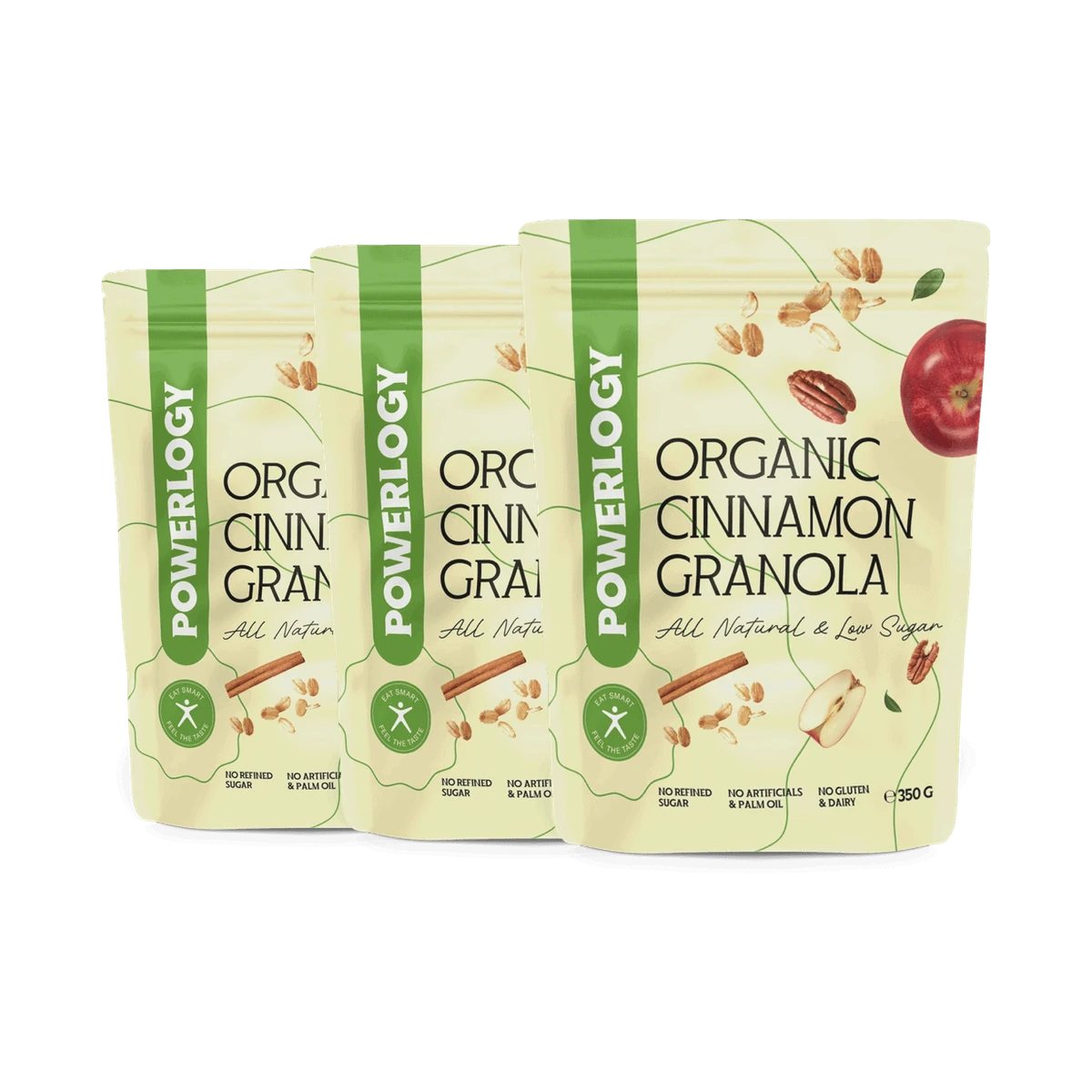 Powerlogy Organic Cinnamon Granola 350 g 3 x