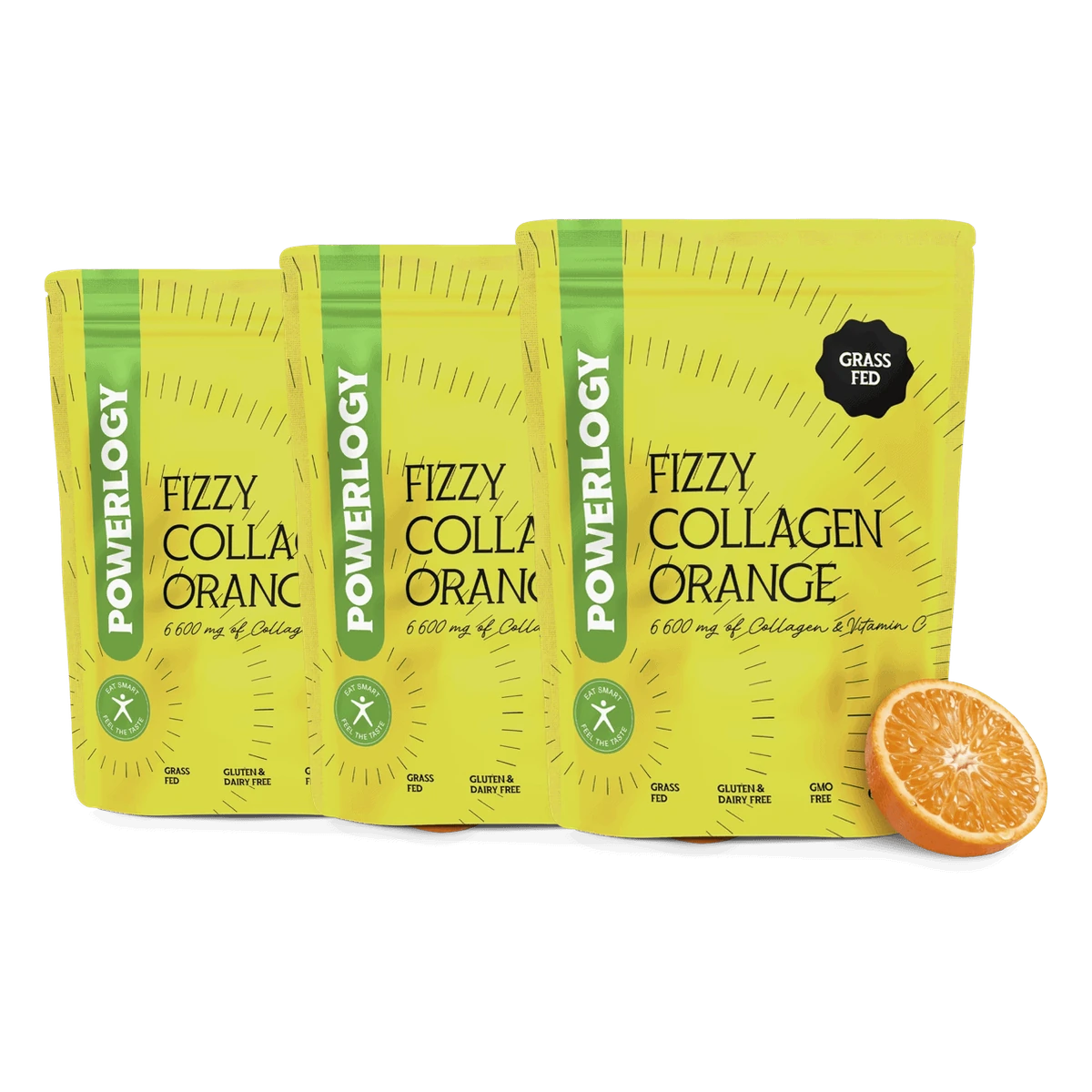 Powerlogy Fizzy Collagen Orange 300 g 3 x
