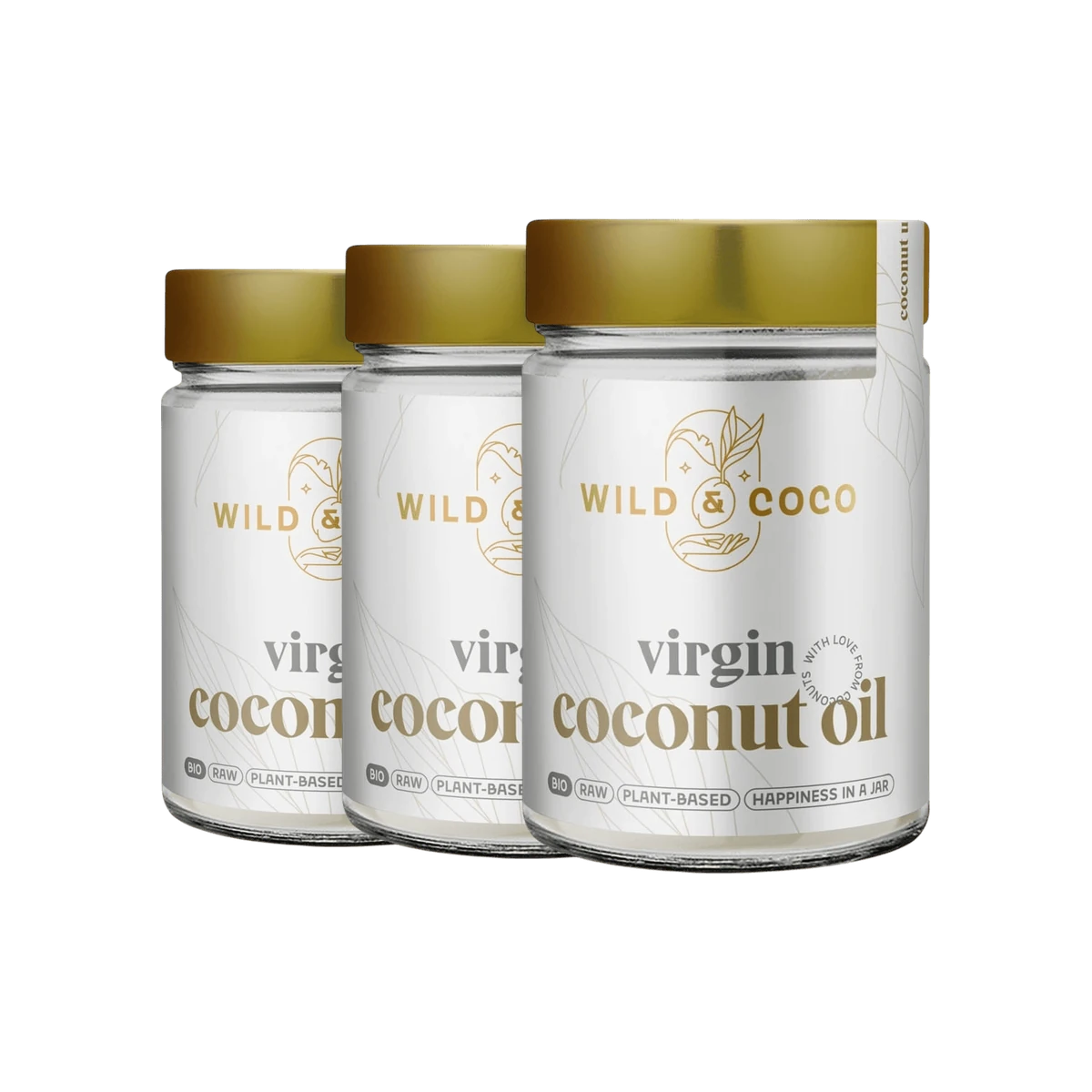 Wild & Coco BIO Virgin Coconut Oil 300 ml 3 x