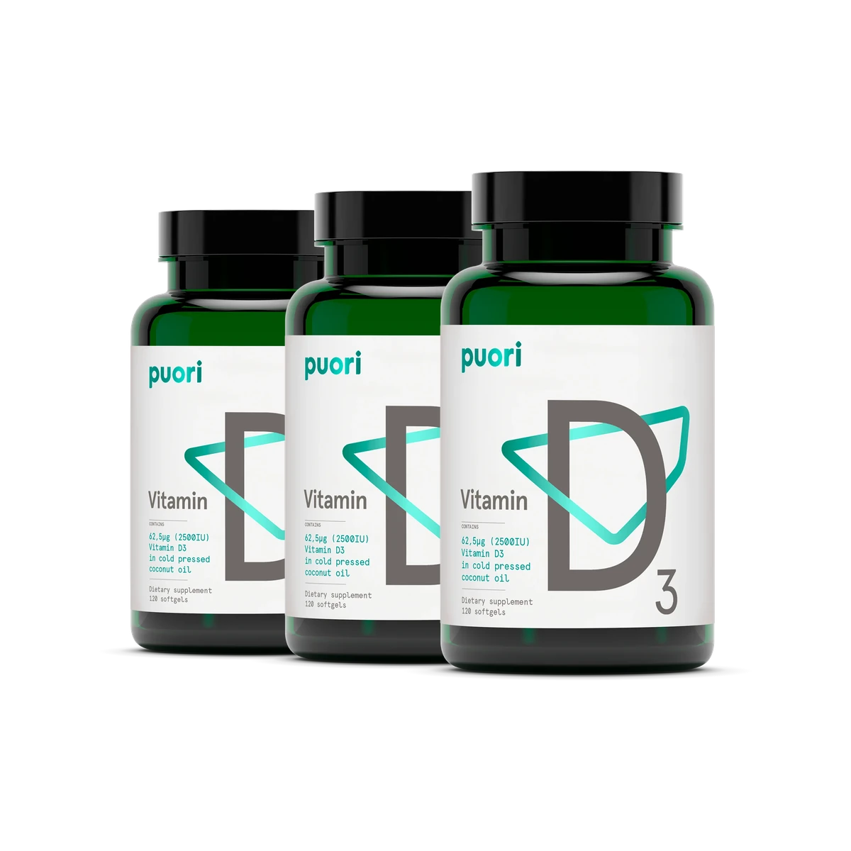 Puori Vitamin D3 120 kapsúl 3 x