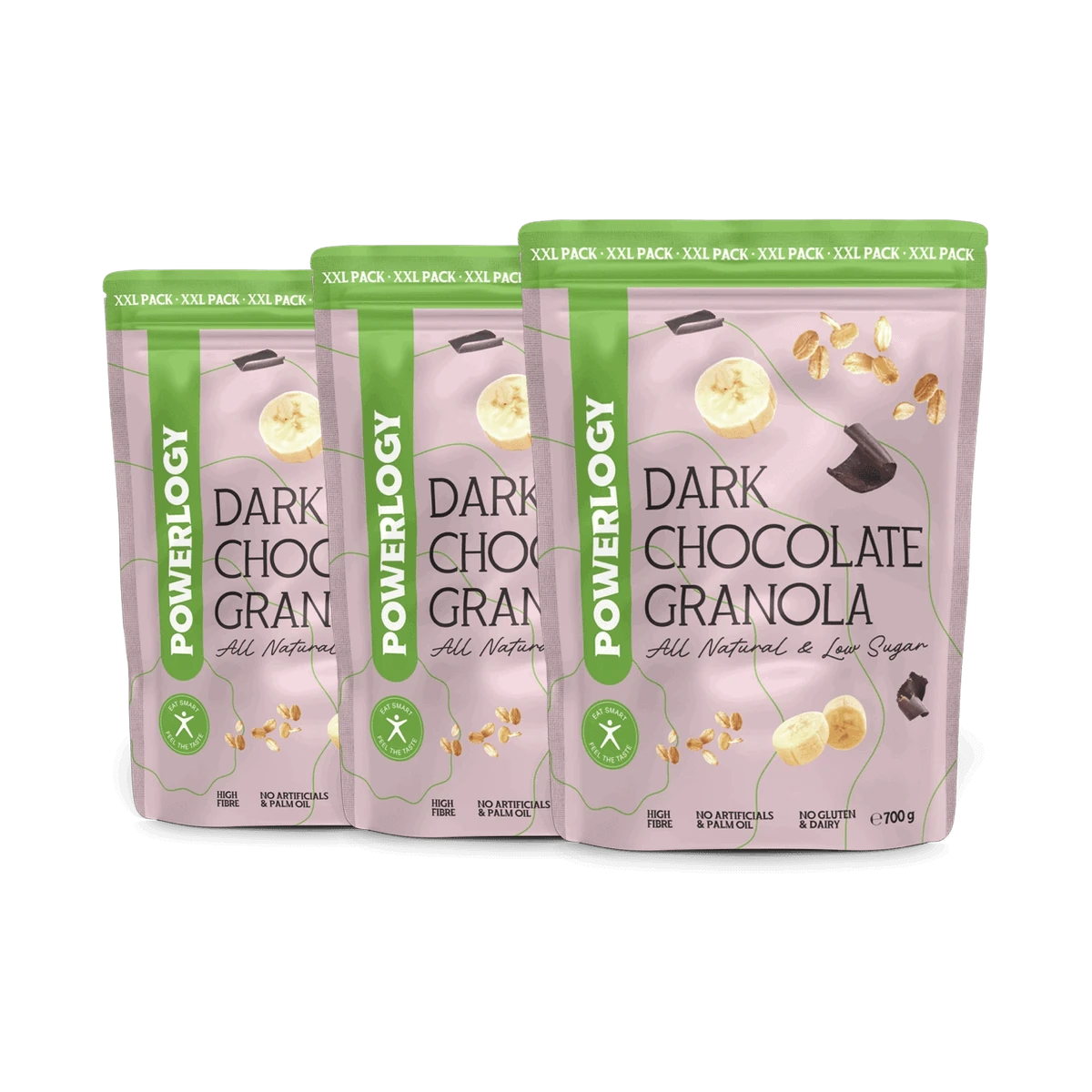 Powerlogy Dark Chocolate Granola 700 g 3 x