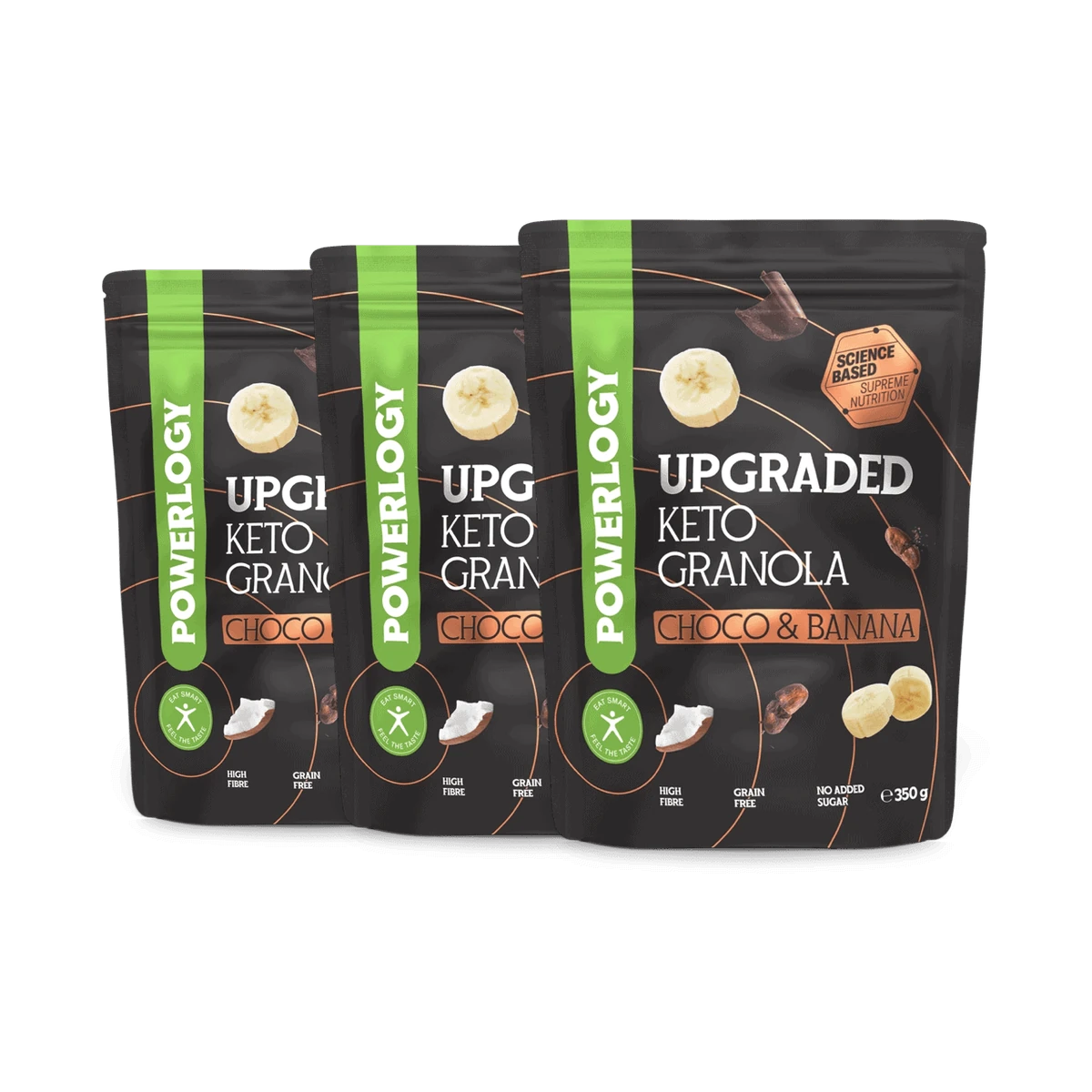 Powerlogy Upgraded Keto Granola Choco & Banana 350 g 3 x