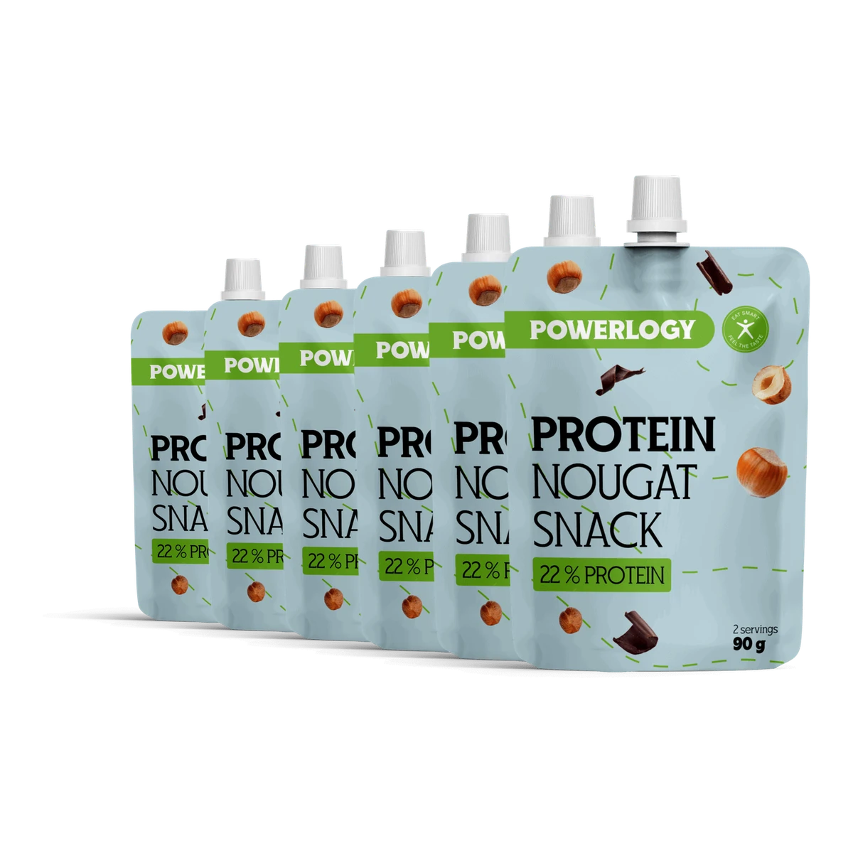 Powerlogy Protein Nougat Snack 90 g 6 x