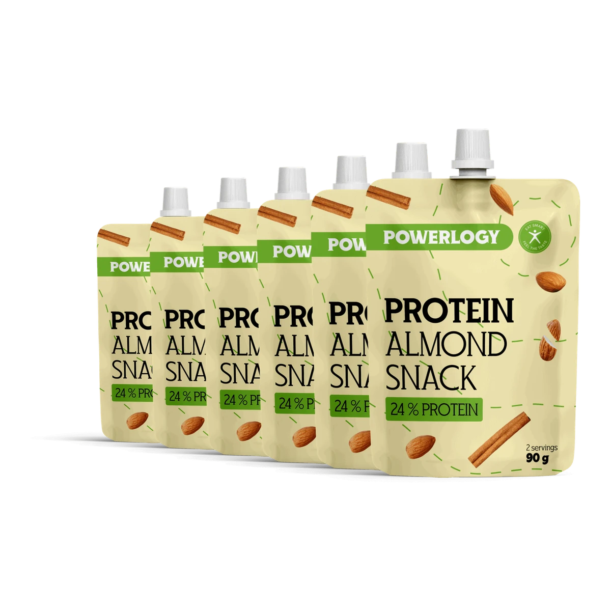 Powerlogy Protein Almond Snack 90 g 6 x