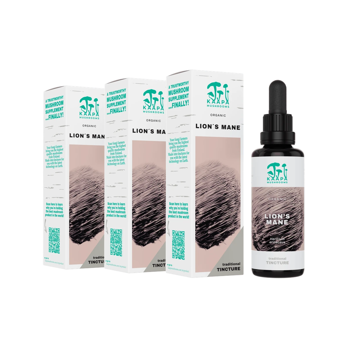 Kaapa Organic Mushrooms Lions Mane 50 ml 3 x