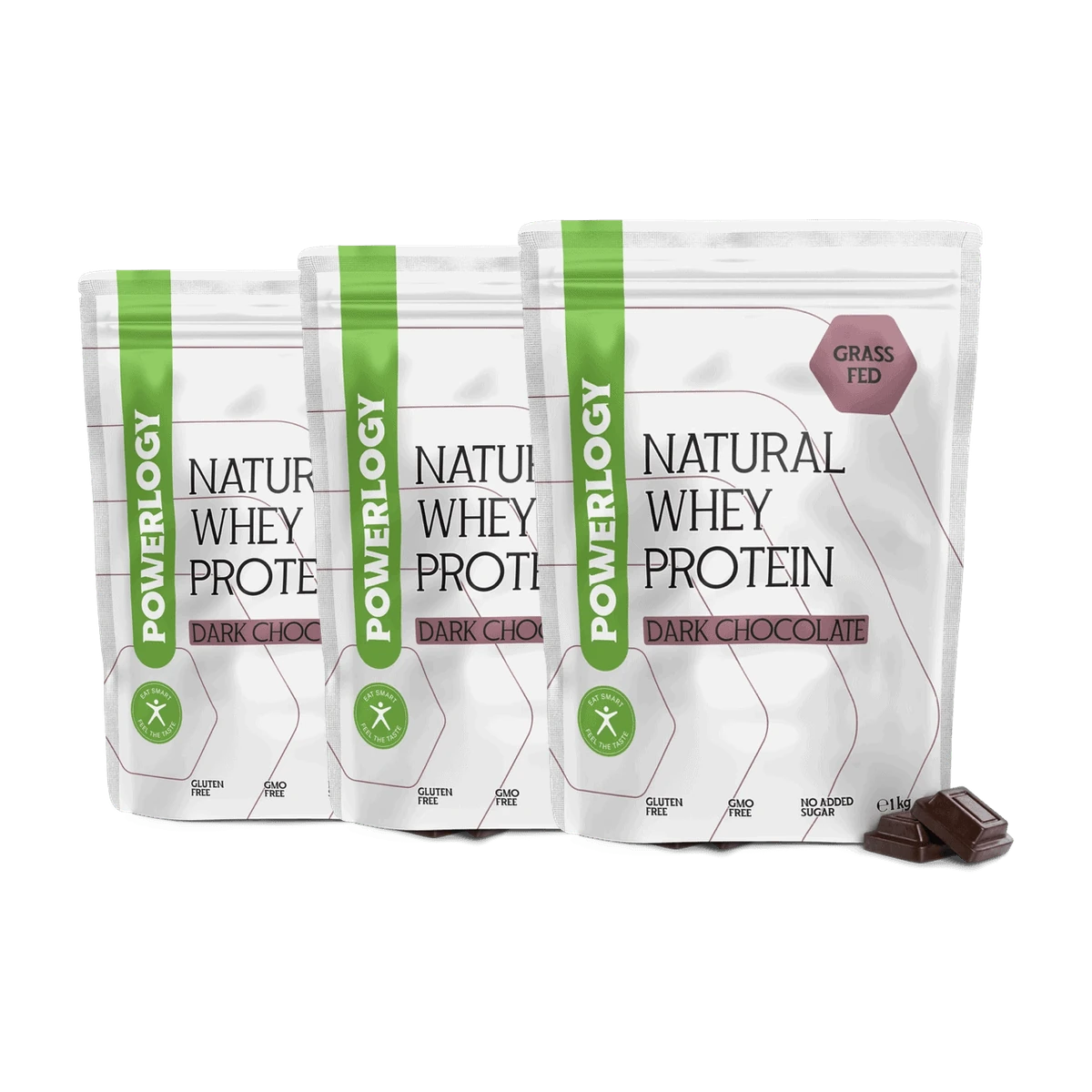 Powerlogy Whey Protein Dark Chocolate 1 kg 3 x