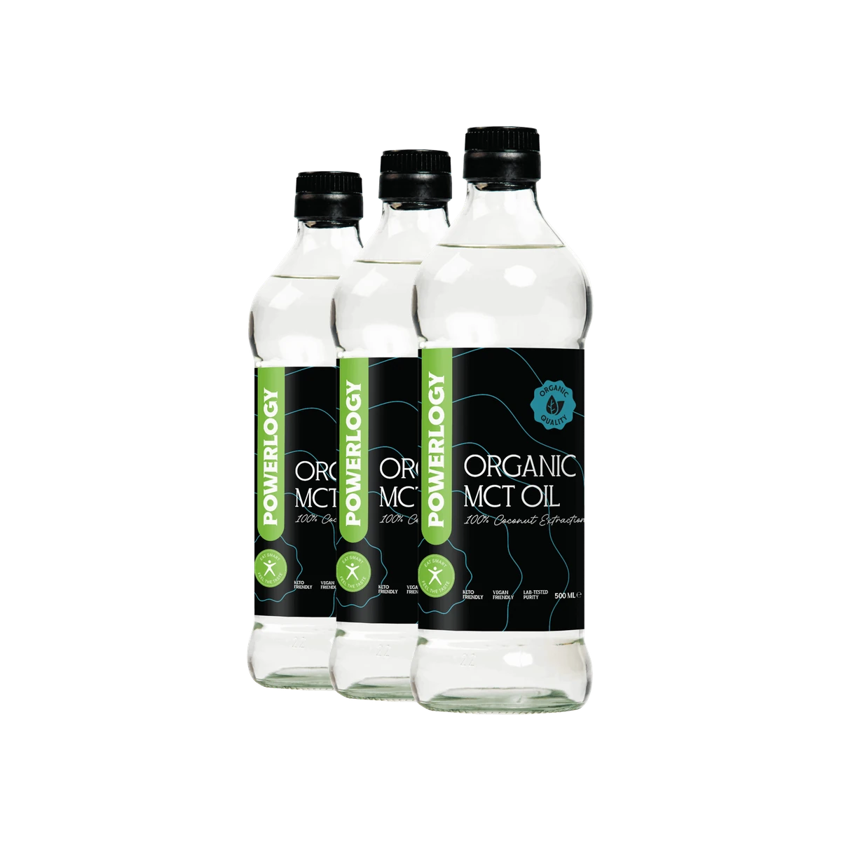 Powerlogy Organic MCT Oil 500 ml 3 x
