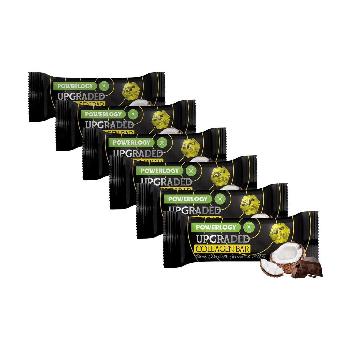 Powerlogy Upgraded Collagen Bar Dark Chocolate 50 g 6 x