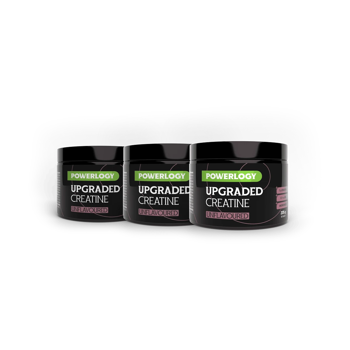 Powerlogy Upgraded Creatine Unflavoured 205 g 3 x