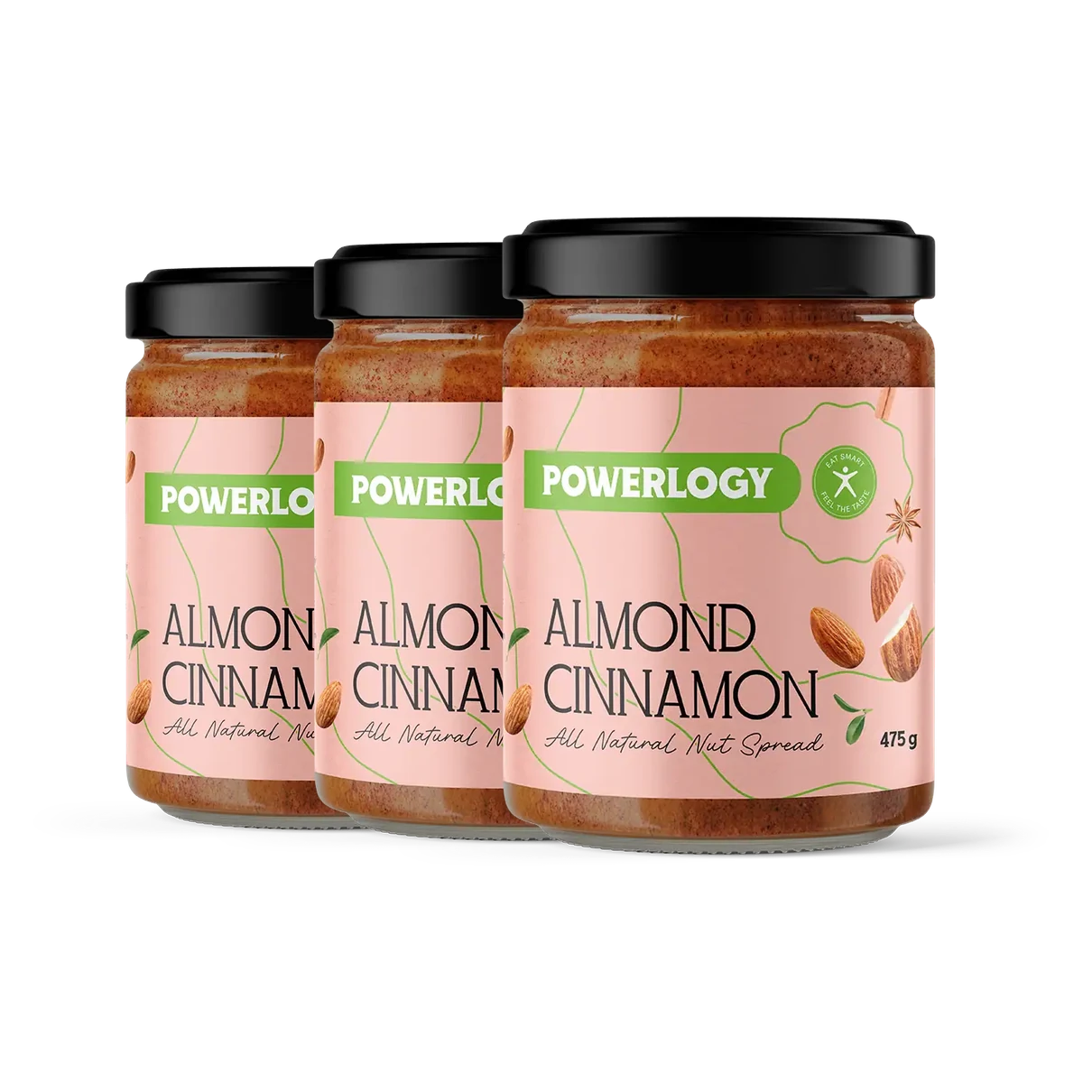 Powerlogy Almond Cinnamon Cream 475 g 3 x