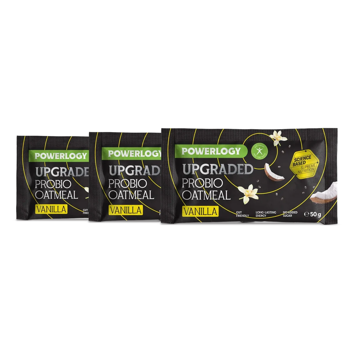 Powerlogy Upgraded Probio Oatmeal Vanilla 50 g 3 x