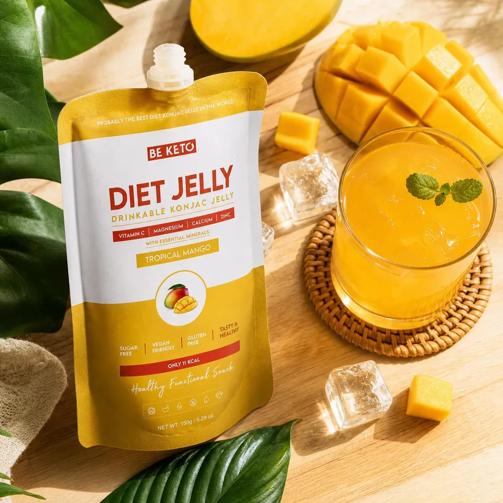 BeKeto Konjac Diet Jelly Tropical Mango 5 × 150 g