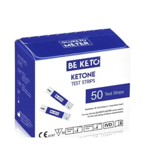 BeKeto GluKeto Meter ketónové prúžky 50 ks