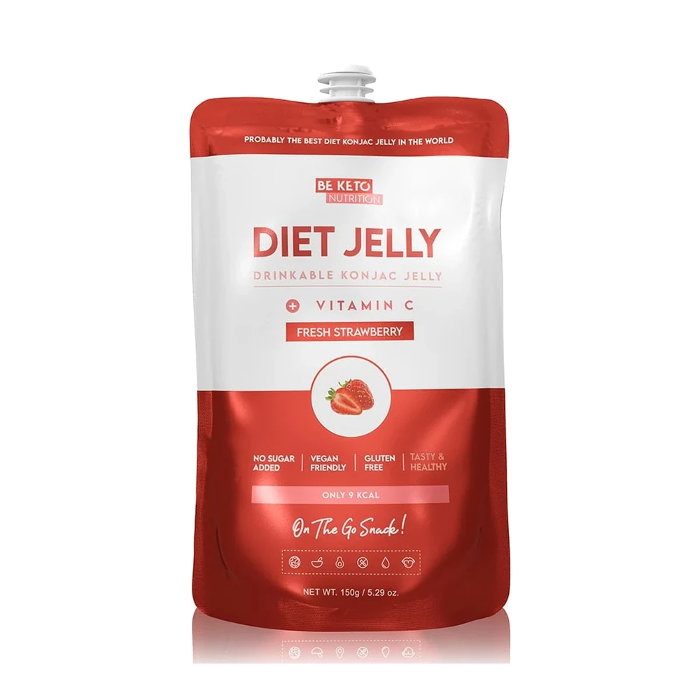 BeKeto Konjac Diet Jelly Fresh Strawberry 5 × 150 g