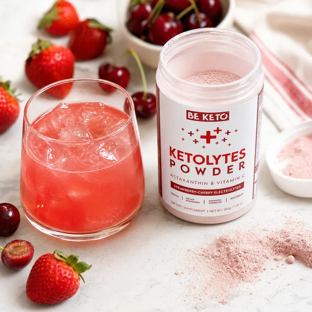 BeKeto Keto Electrolytes Strawberry-Cherry 200 g