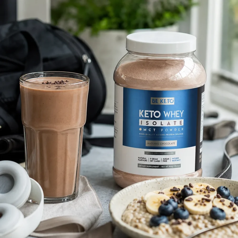 BeKeto Keto Whey Isolate + MCT Natural Chocolate 800 g
