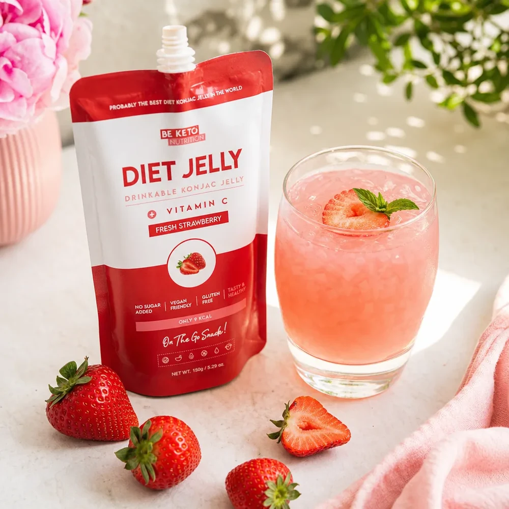 BeKeto Konjac Diet Jelly Fresh Strawberry 5 × 150 g