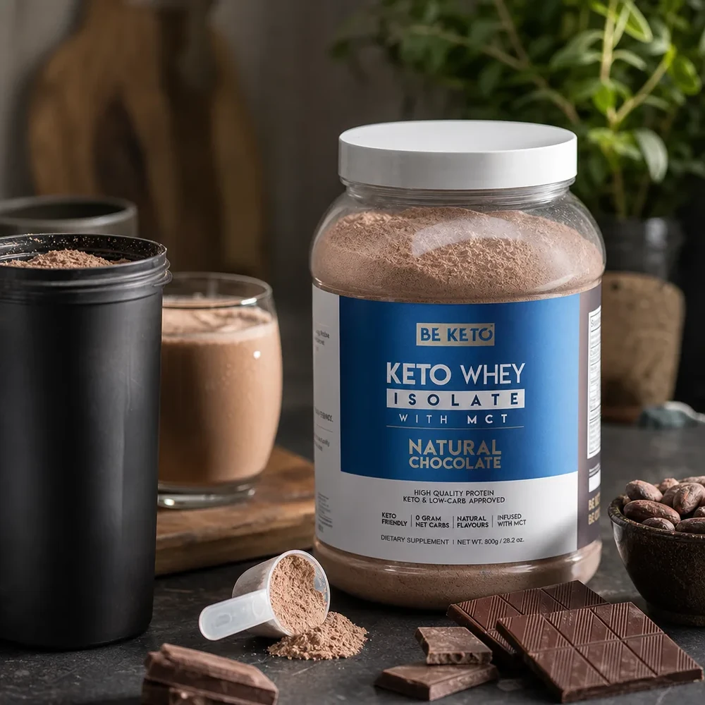 BeKeto Keto Whey Isolate + MCT Natural Chocolate 800 g