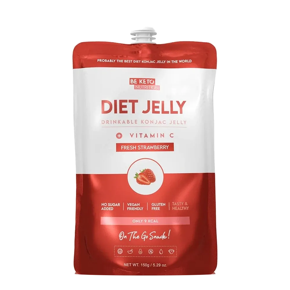 BeKeto Konjac Diet Jelly Fresh Strawberry 5 × 150 g