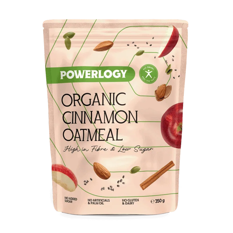 Powerlogy Organic Cinnamon Oatmeal 350 g