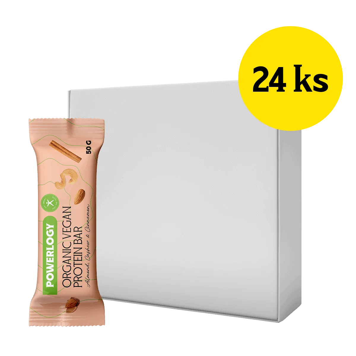 Powerlogy Organic Vegan Protein Bar 24 x 50 g