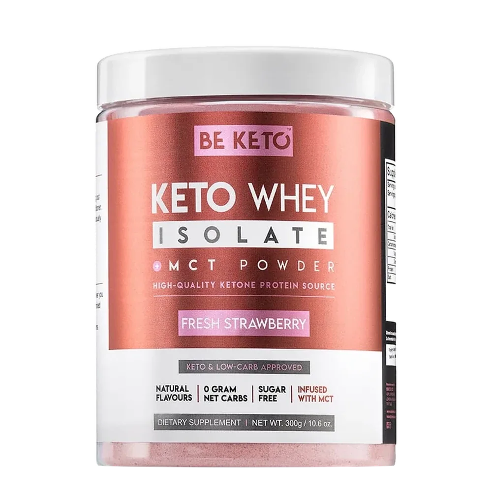 BeKeto Keto Whey Isolate + MCT Fresh Strawberry 300 g