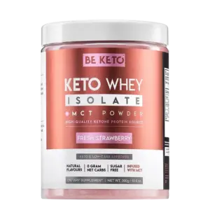 BeKeto Keto Whey Isolate + MCT Fresh Strawberry 300 g