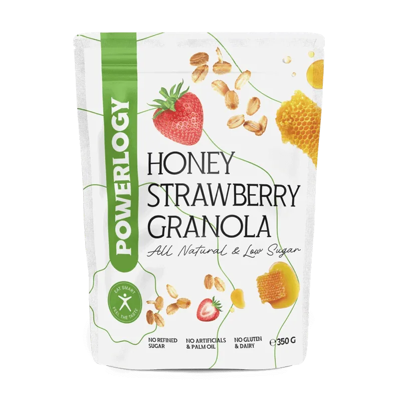 Powerlogy Honey Strawberry Granola 350 g