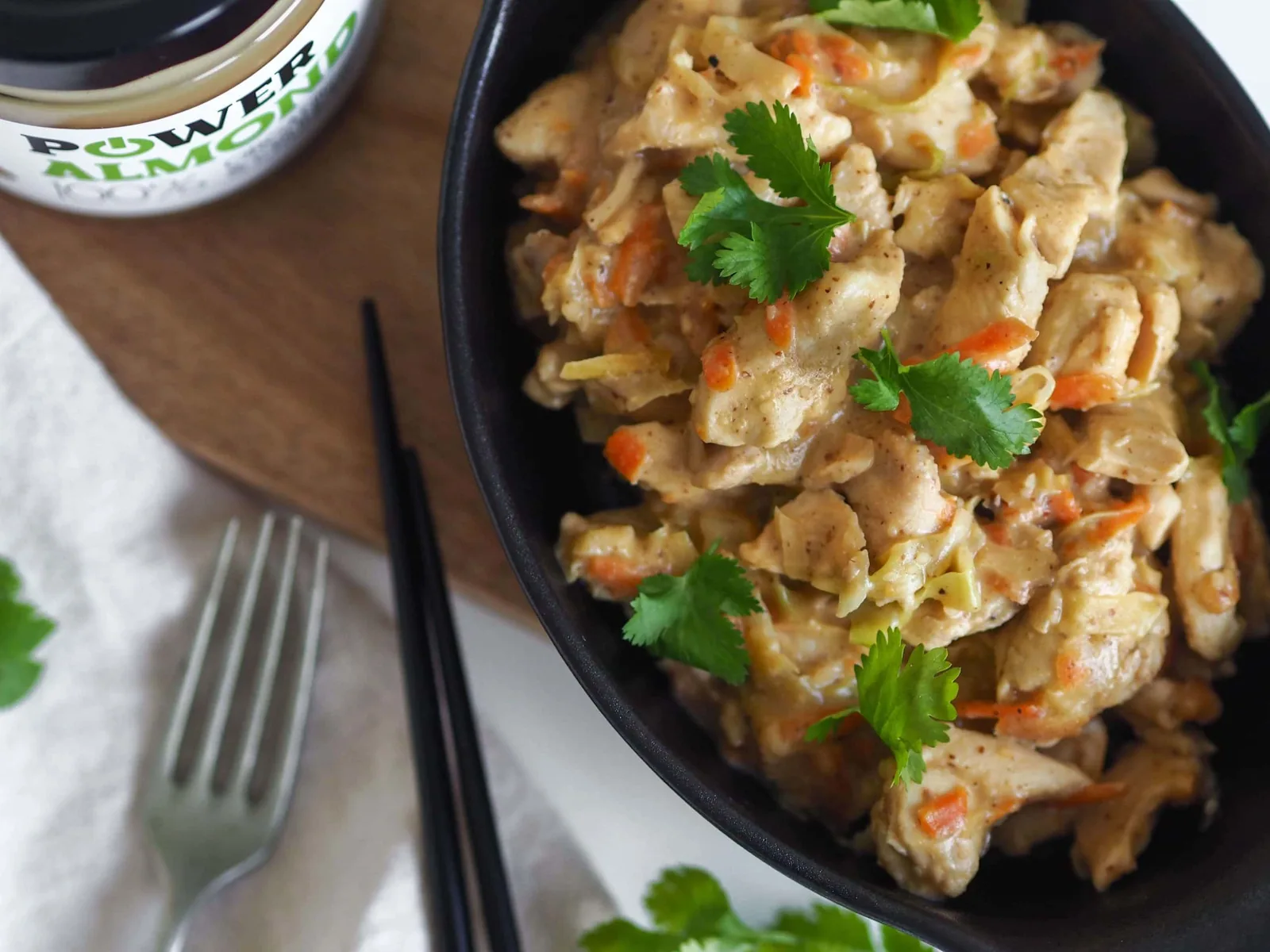 Nutty chicken with vegetables