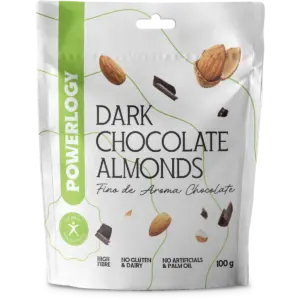 Powerlogy Dark Chocolate Almonds 100 g