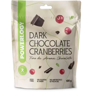 Powerlogy Dark Chocolate Cranberries 100 g