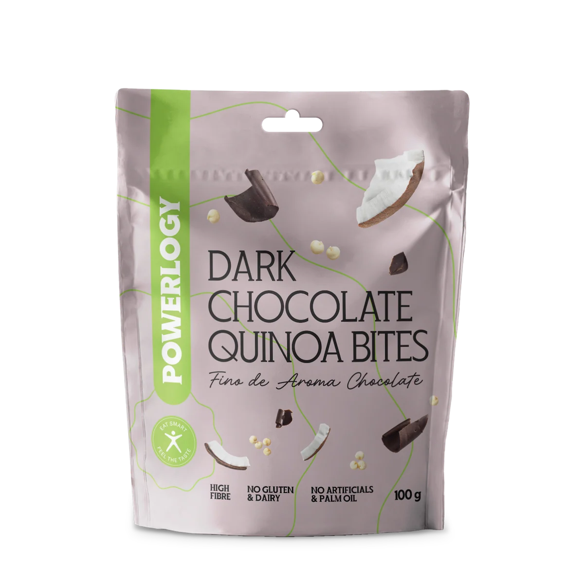 Powerlogy Dark Chocolate Quinoa Bites 100 g