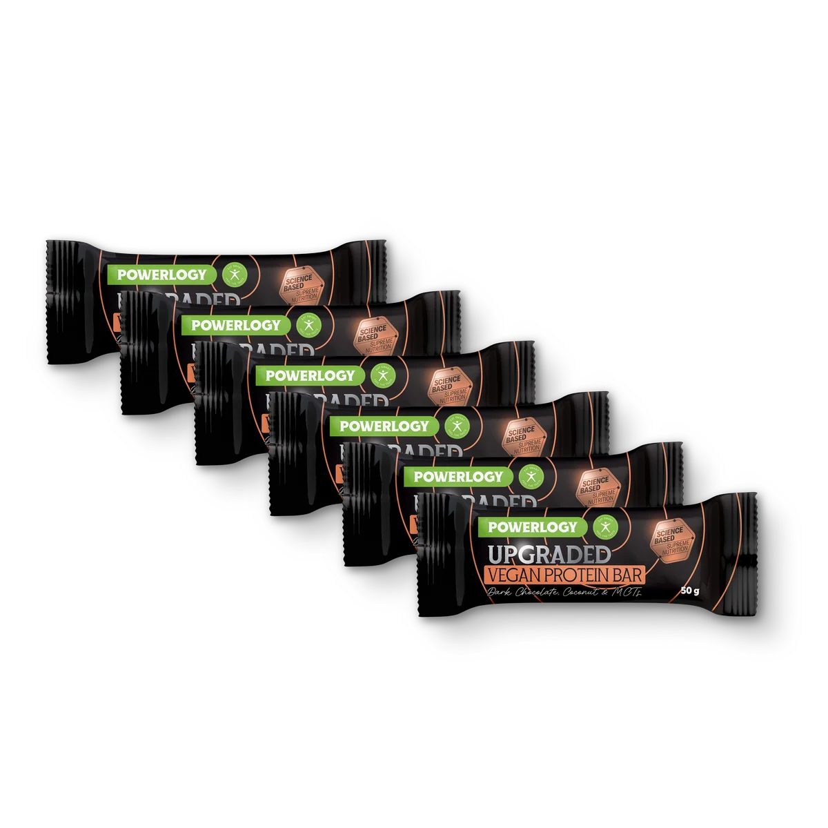 Powerlogy Upgraded Vegan Protein Bar 50 g — 6 ks
