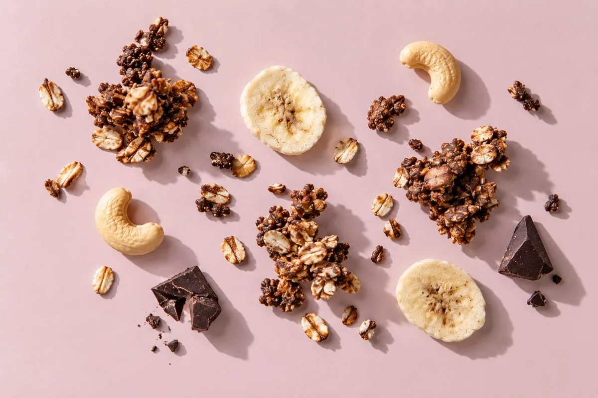Powerlogy Dark Chocolate Granola zblizka