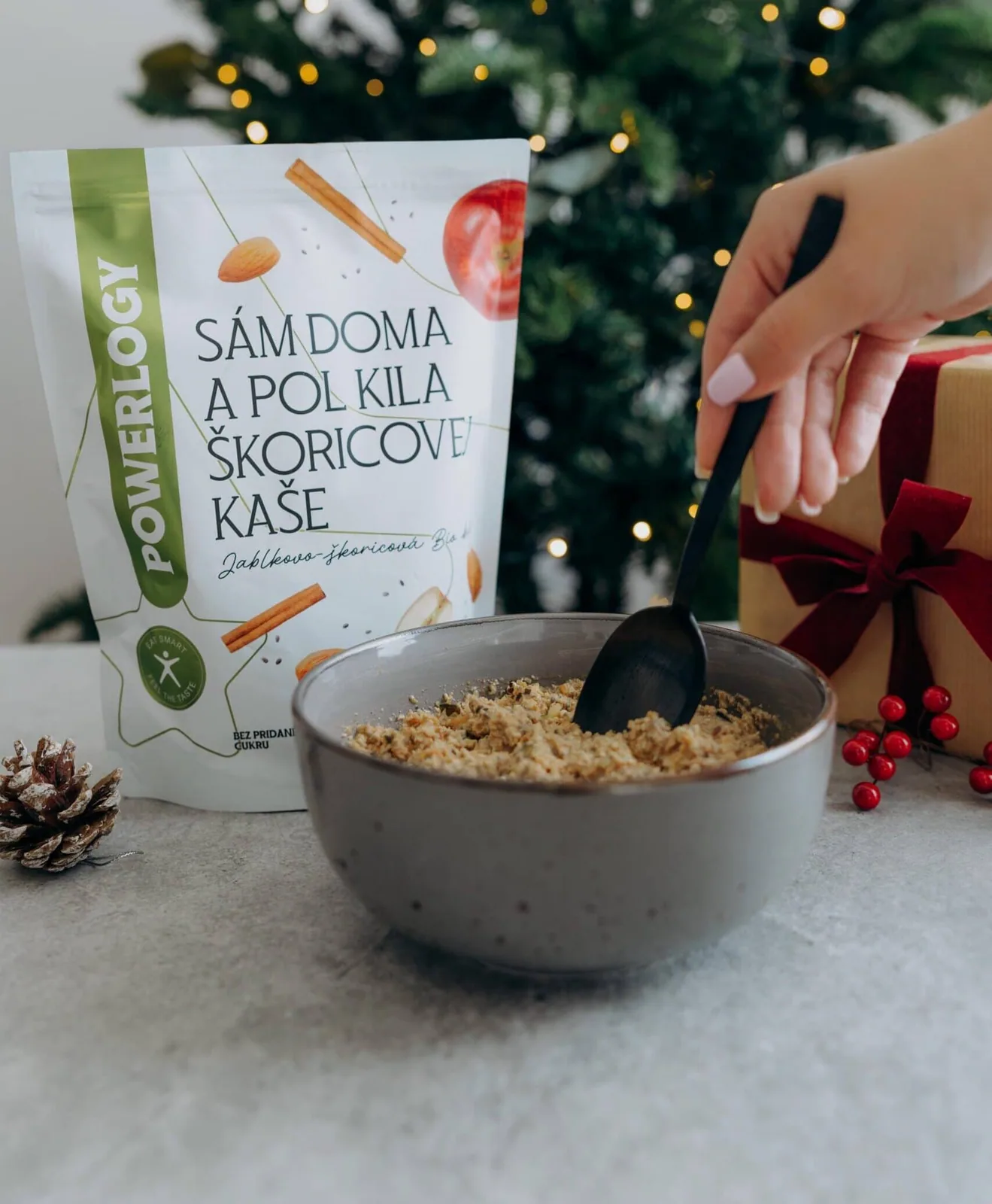 Powerlogy Organic Cinnamon Oatmeal 500g Christmas Edition