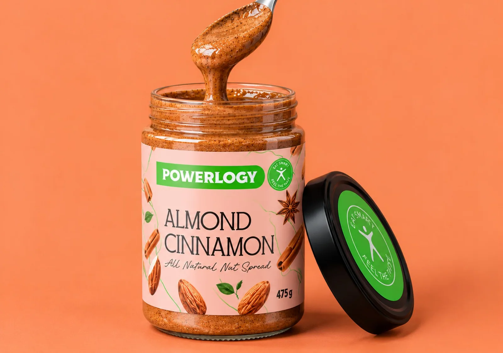 Powerlogy Almond Cinnamon Cream 475 g