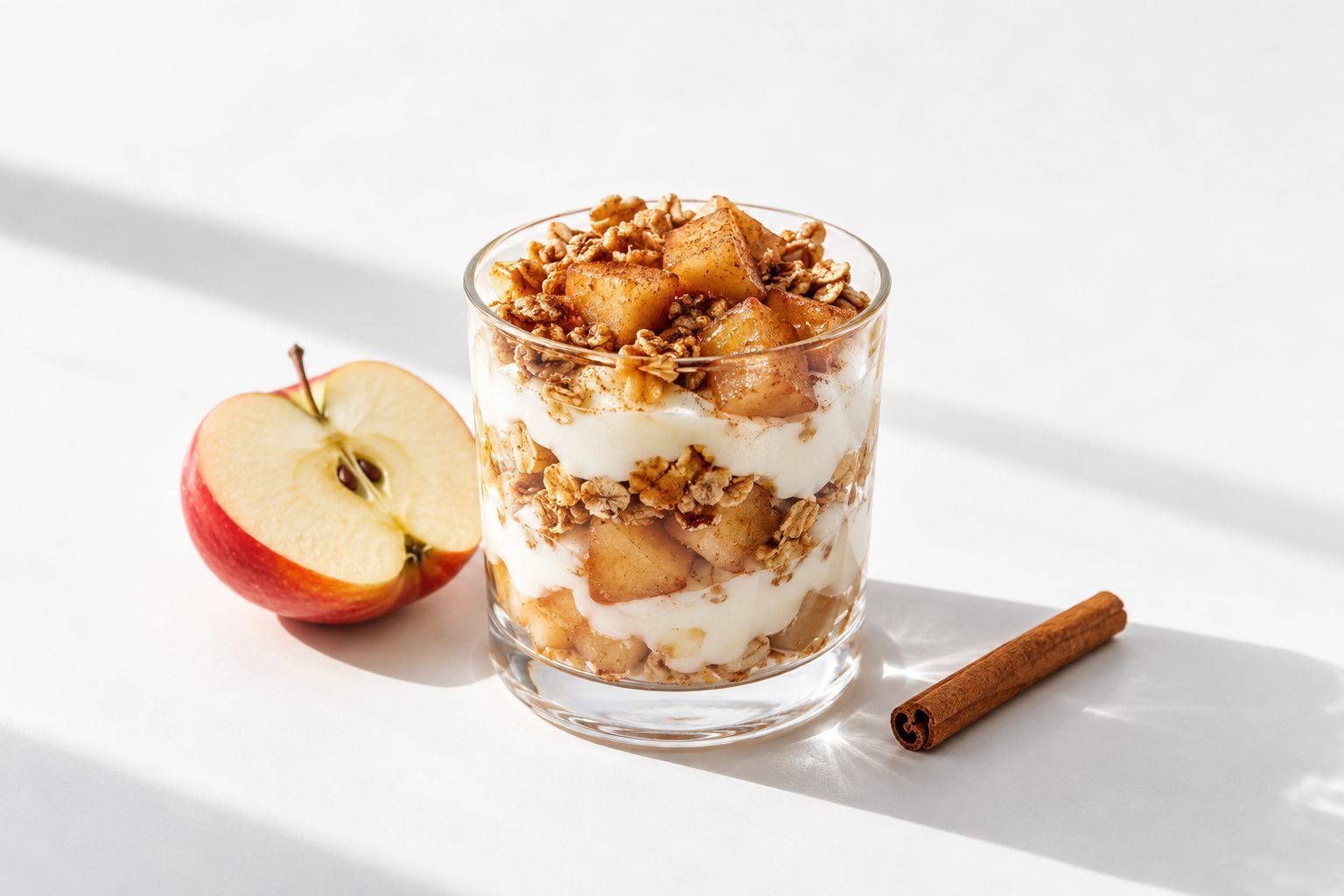 Apfel-Parfait mit Protein-Granola
